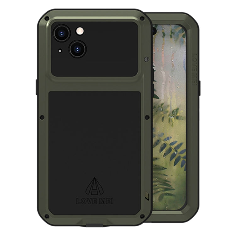 LOVE MEI Metal Shockproof Life Waterproof Dustproof Phone Case, For iPhone 15 Plus, For iPhone 15