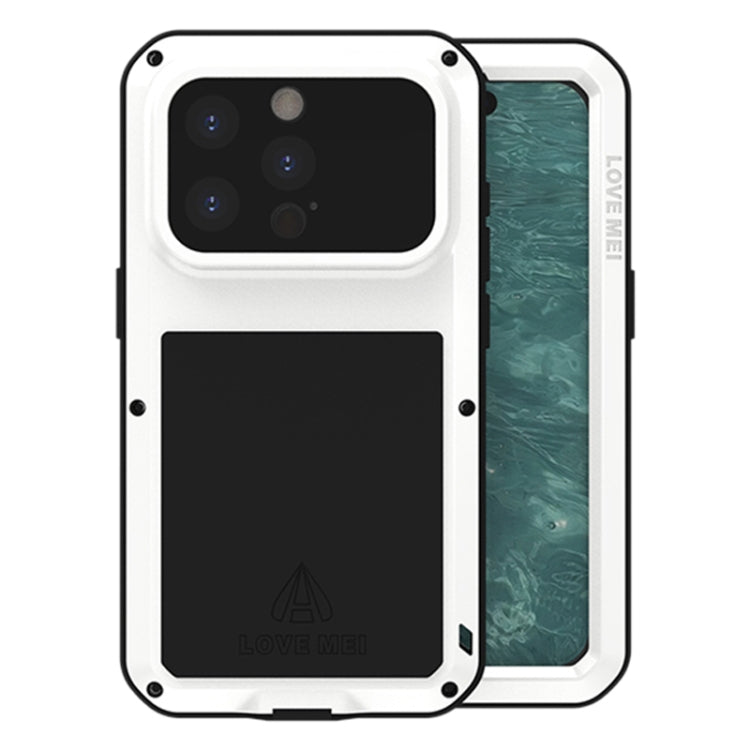 LOVE MEI Metal Shockproof Life Waterproof Dustproof Phone Case, For iPhone 16 Pro Max, For iPhone 16 Pro, For iPhone 16, For iPhone 15 Pro Max, For iPhone 15 Pro