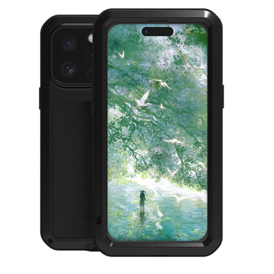 LOVE MEI Metal Shockproof Life Waterproof Dustproof Phone Case, For iPhone 16 Pro Max, For iPhone 16 Pro, For iPhone 16, For iPhone 15 Pro Max