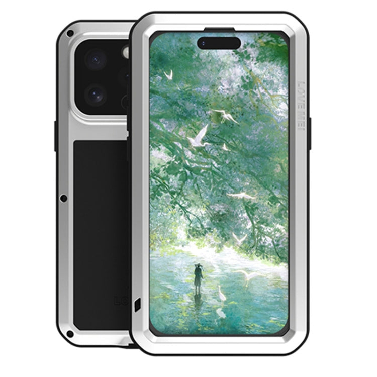 LOVE MEI Metal Shockproof Life Waterproof Dustproof Phone Case, For iPhone 16 Pro Max, For iPhone 16 Pro, For iPhone 16, For iPhone 15 Pro Max, For iPhone 15 Pro