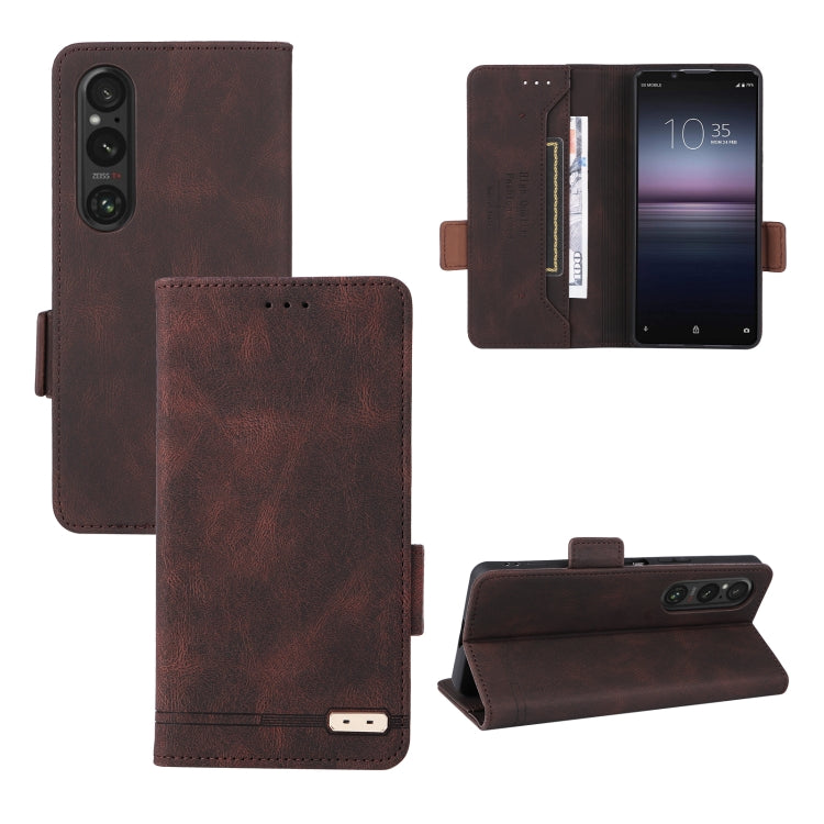 Magnetic Clasp Leather Phone Case, For Sony Xperia 10 VI 2024, For Sony Xperia 1 VI 2024, For Sony Xperia 5 V 2023