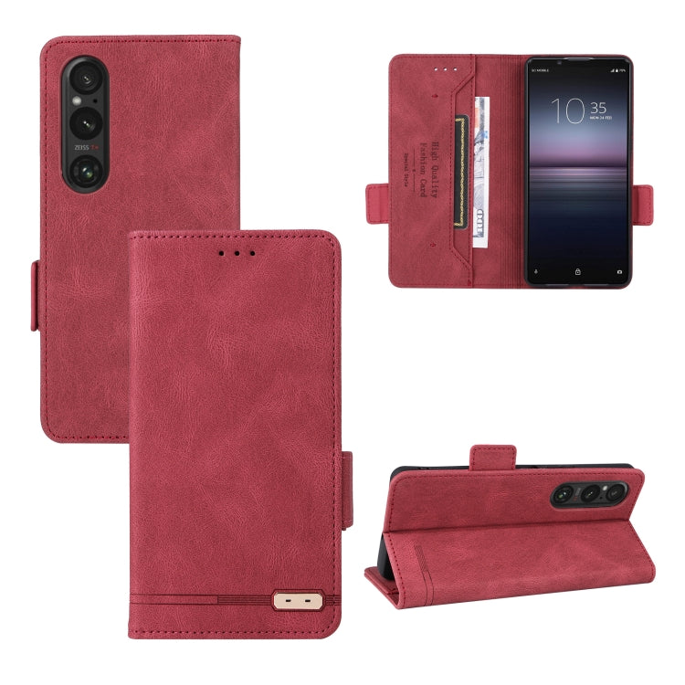 Magnetic Clasp Leather Phone Case, For Sony Xperia 10 VI 2024, For Sony Xperia 1 VI 2024, For Sony Xperia 5 V 2023