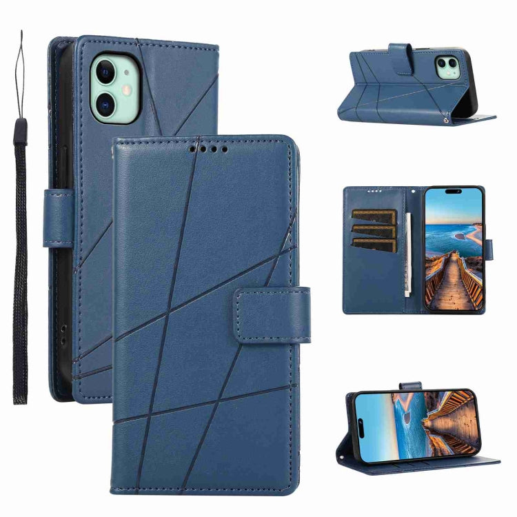 PU Genuine Leather Texture Embossed Line Phone Case, For iPhone 12 Pro, For iPhone 12 mini, For iPhone 11 Pro Max, For iPhone 11, For iPhone 11 Pro