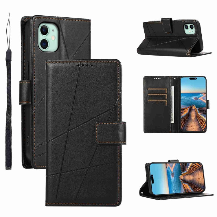 PU Genuine Leather Texture Embossed Line Phone Case, For iPhone 12 Pro, For iPhone 12 mini, For iPhone 11 Pro Max, For iPhone 11, For iPhone 11 Pro