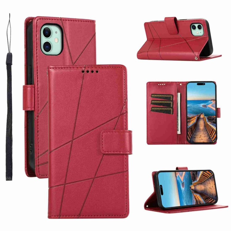 PU Genuine Leather Texture Embossed Line Phone Case, For iPhone 12 Pro, For iPhone 12 mini, For iPhone 11 Pro Max, For iPhone 11, For iPhone 11 Pro