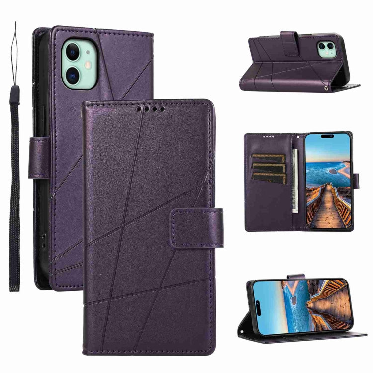 PU Genuine Leather Texture Embossed Line Phone Case, For iPhone 12 Pro, For iPhone 12 mini, For iPhone 11 Pro Max, For iPhone 11, For iPhone 11 Pro