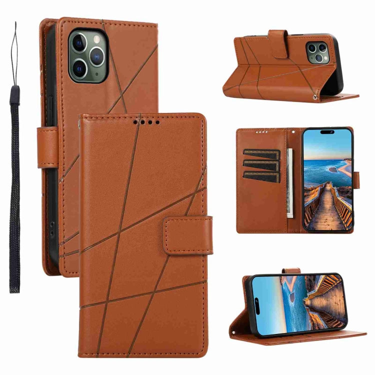 PU Genuine Leather Texture Embossed Line Phone Case, For iPhone 12 Pro, For iPhone 12 mini, For iPhone 11 Pro Max, For iPhone 11, For iPhone 11 Pro