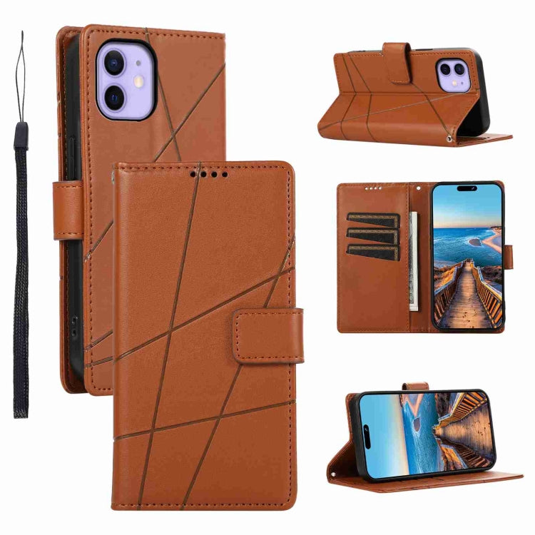 PU Genuine Leather Texture Embossed Line Phone Case, For iPhone 13 Pro, For iPhone 13, For iPhone 13 mini, For iPhone 12, For iPhone 12 Pro Max