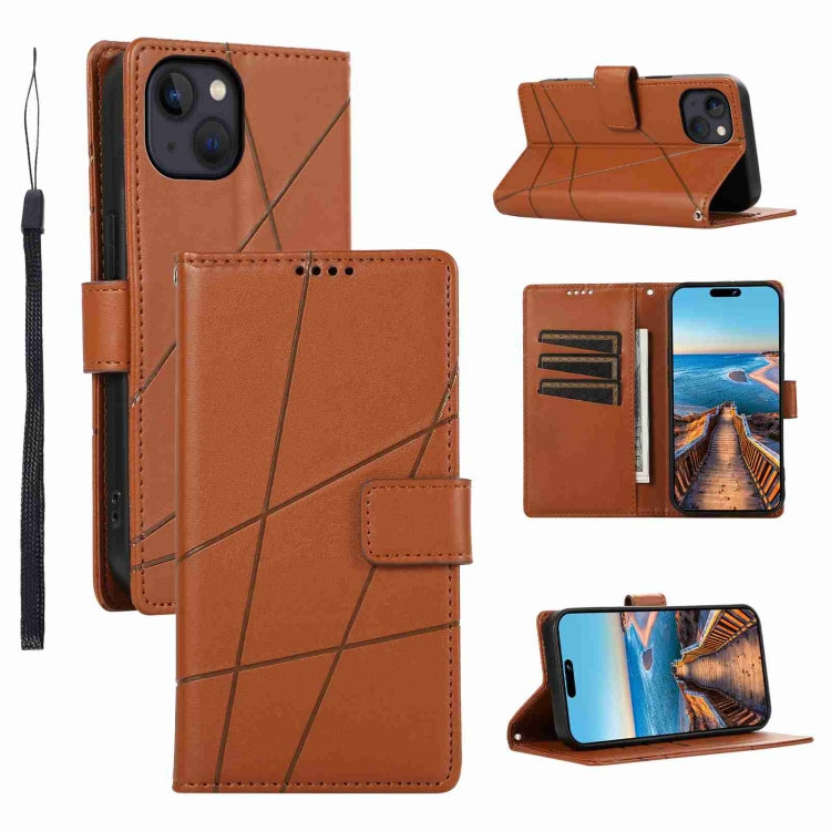 PU Genuine Leather Texture Embossed Line Phone Case, For iPhone 13 Pro, For iPhone 13, For iPhone 13 mini, For iPhone 12, For iPhone 12 Pro Max