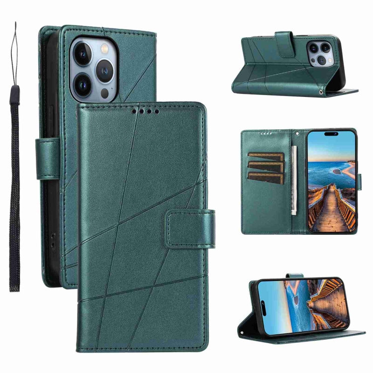 PU Genuine Leather Texture Embossed Line Phone Case