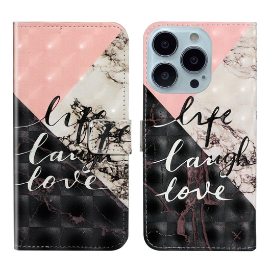 Oil Embossed 3D Drawing Leather Phone Case, For iPhone 13 Pro, For iPhone 13