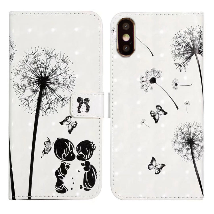 Oil Embossed 3D Drawing Leather Phone Case, For iPhone 11 Pro, For iPhone X / XS, For iPhone XR