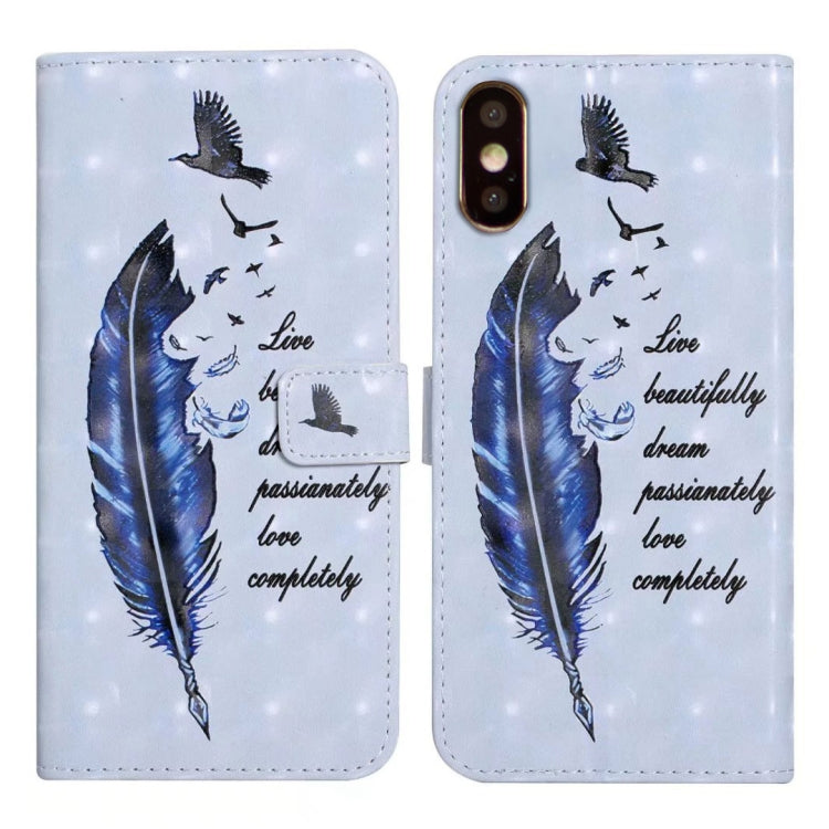 Oil Embossed 3D Drawing Leather Phone Case, For iPhone 11 Pro, For iPhone X / XS, For iPhone XR