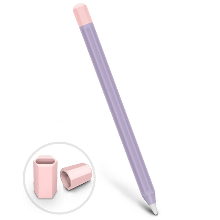 Stylus Touch Pen Split Contrast Color Silicone Protective Case, For Apple Pencil 1, For Apple Pencil 2