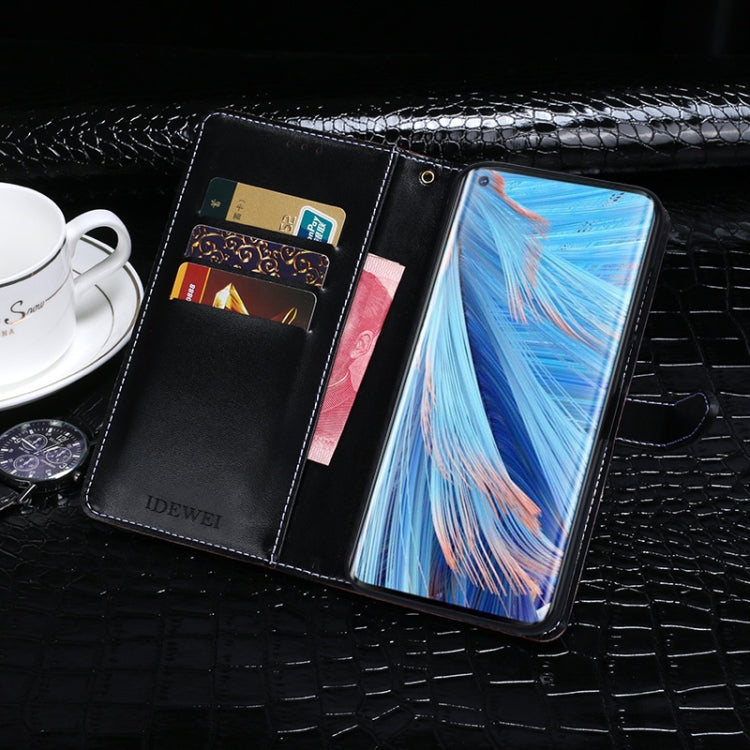 idewei Crocodile Texture Horizontal Flip Leather Case with Holder & Card Slots & Wallet, For OPPO Find X2 Neo, For OPPO Realme X3, For ZTE Axon 11 SE 5G