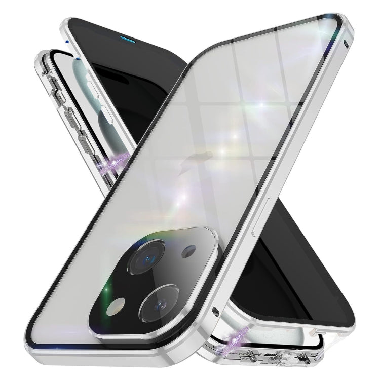 Anti-peeping Magnetic Double-sided Tempered Glass Phone Case, For iPhone 15 Plus, For iPhone 15