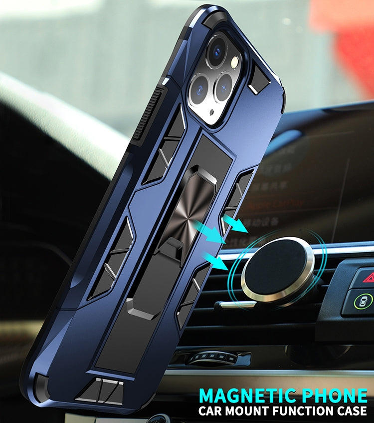 Armor Shockproof TPU + PC Magnetic Protective Case with Invisible Holder, For iPhone 11 Pro Max, For iPhone XS / X, For iPhone XR, For iPhone XS Max