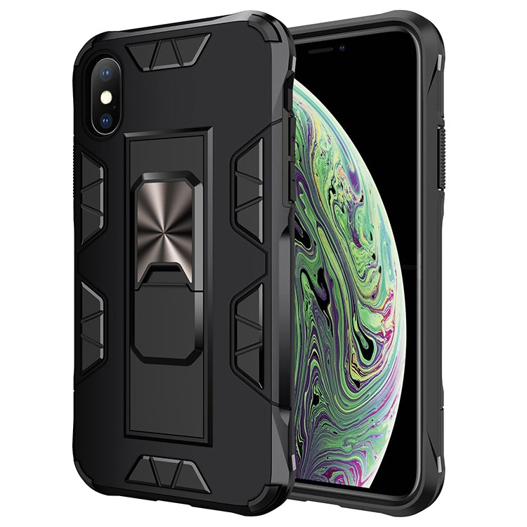 Armor Shockproof TPU + PC Magnetic Protective Case with Invisible Holder, For iPhone 11 Pro Max, For iPhone XS / X, For iPhone XR, For iPhone XS Max