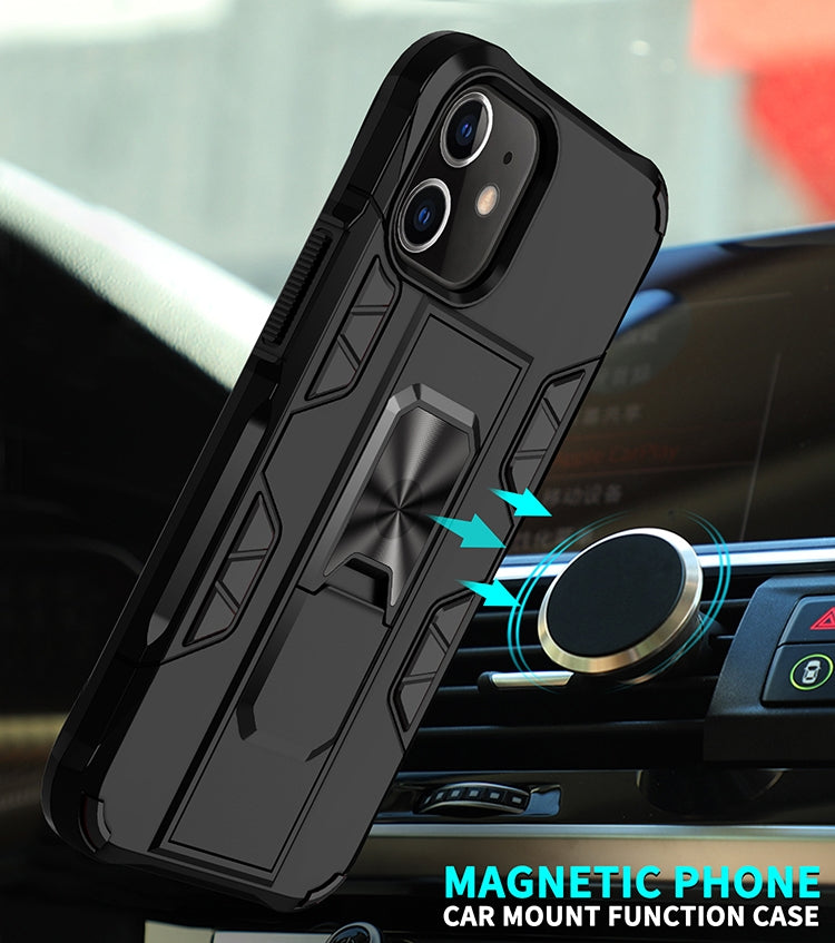 Armor Shockproof TPU + PC Magnetic Protective Case with Invisible Holder, For iPhone 12 mini, For iPhone 12 / 12 Pro, For iPhone 12 Pro Max, For LG K51