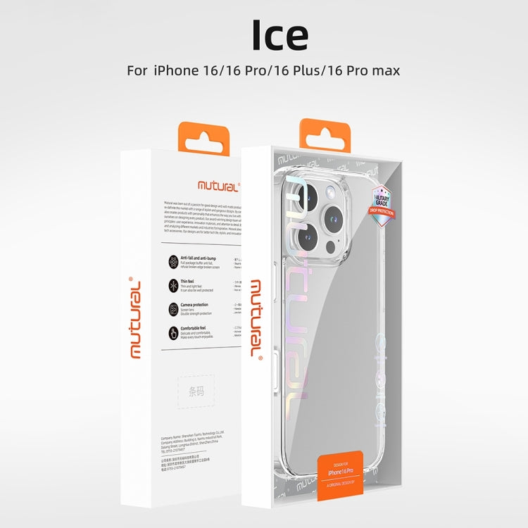 Mutural Ice Series TPU Phone Case, For iPhone 16 Pro Max, For iPhone 16 Pro, For iPhone 16 Plus, For iPhone 16, For iPhone 15 Pro Max, For iPhone 15 Pro