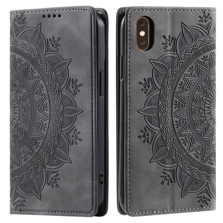 Totem Embossed Magnetic Leather Phone Case, For iPhone 11 Pro Max, For iPhone 11, For iPhone 11 Pro, For iPhone XS / S, For iPhone XR