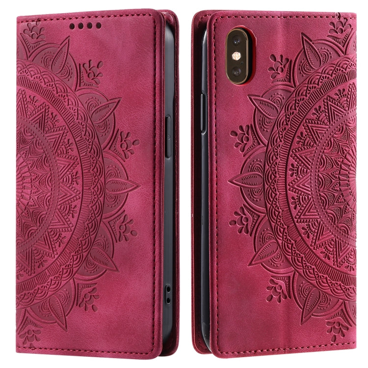 Totem Embossed Magnetic Leather Phone Case, For iPhone 11 Pro Max, For iPhone 11, For iPhone 11 Pro, For iPhone XS / S, For iPhone XR