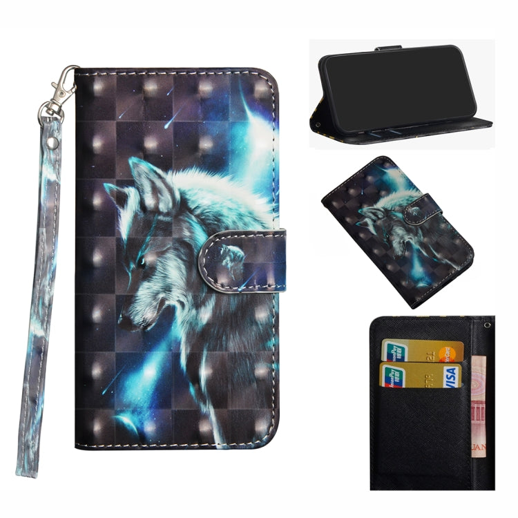 3D Painting Pattern Horizontal Flip TPU + PU Leather Case with Holder & Card Slots & Wallet