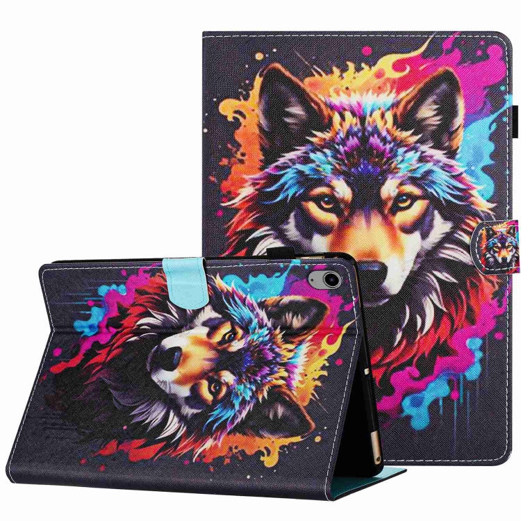 Painted Pattern Stitching Smart Leather Tablet Case, For iPad mini 2024 / mini 6, For iPad 11 Pro 2024 / 2020 / Air 4 10.9, For iPad 10th Gen 10.9 2022, For iPad 10.2 2020 / 2019, For iPad mini 5 / 4 / 3 / 2 / 1