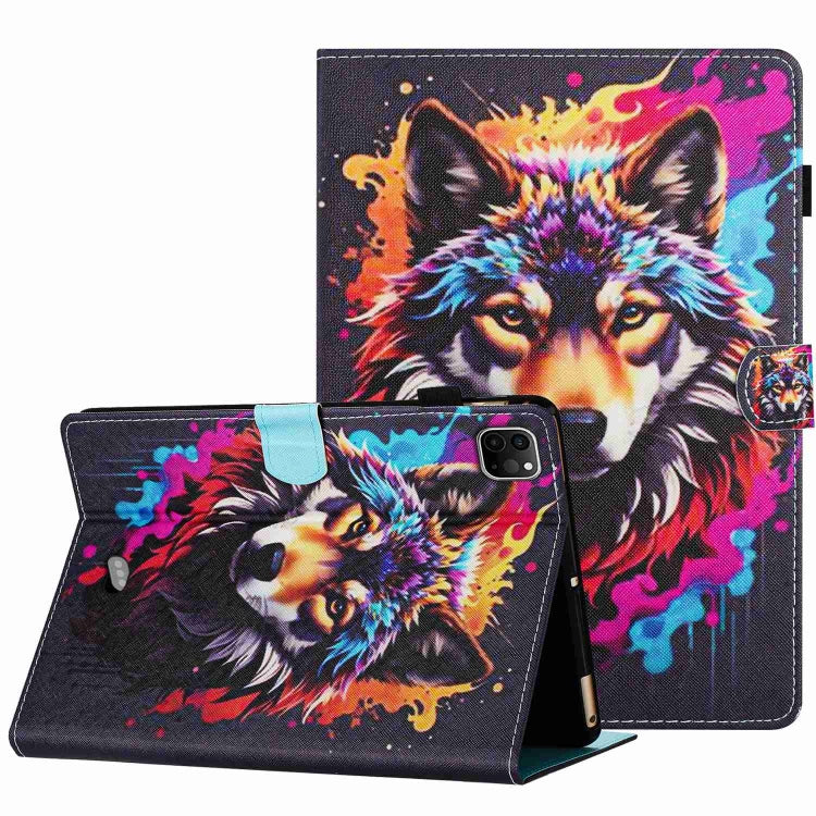 Painted Pattern Stitching Smart Leather Tablet Case, For iPad mini 2024 / mini 6, For iPad 11 Pro 2024 / 2020 / Air 4 10.9, For iPad 10th Gen 10.9 2022, For iPad 10.2 2020 / 2019, For iPad mini 5 / 4 / 3 / 2 / 1