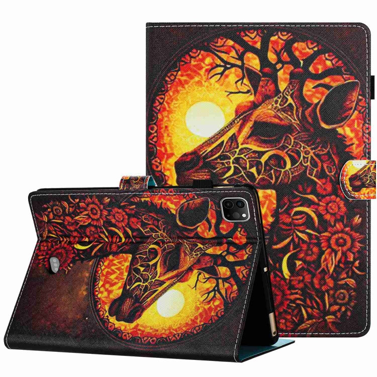 Painted Pattern Stitching Smart Leather Tablet Case, For iPad mini 2024 / mini 6, For iPad 11 Pro 2024 / 2020 / Air 4 10.9, For iPad 10th Gen 10.9 2022, For iPad 10.2 2020 / 2019, For iPad mini 5 / 4 / 3 / 2 / 1