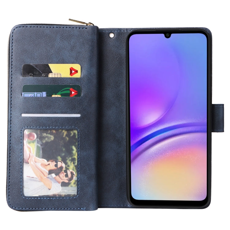 9-Card Slots Zipper Wallet Bag Leather Phone Case, For Samsung Galaxy A05, For Samsung Galaxy A05s, For Samsung Galaxy A25, For Samsung Galaxy S23 FE 5G