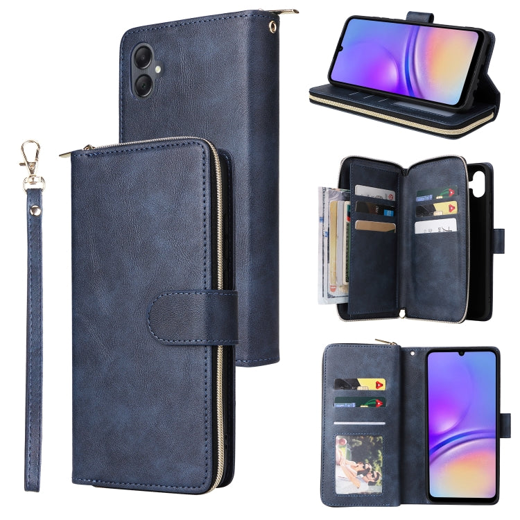 9-Card Slots Zipper Wallet Bag Leather Phone Case, For Samsung Galaxy A05, For Samsung Galaxy A05s, For Samsung Galaxy A25, For Samsung Galaxy S23 FE 5G