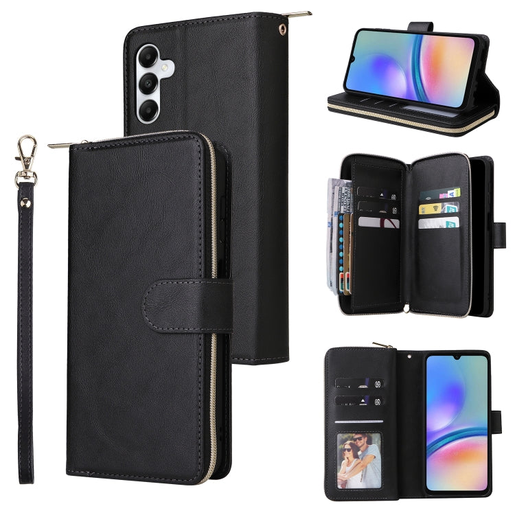 9-Card Slots Zipper Wallet Bag Leather Phone Case, For Samsung Galaxy A05, For Samsung Galaxy A05s, For Samsung Galaxy A25, For Samsung Galaxy S23 FE 5G