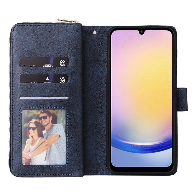 9-Card Slots Zipper Wallet Bag Leather Phone Case, For Samsung Galaxy A25, For Samsung Galaxy S23 FE 5G