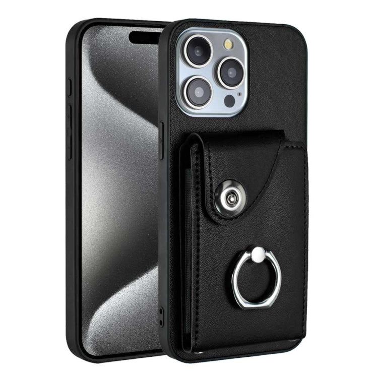 Organ Card Bag Ring Holder Phone Case, For iPhone 16 Pro Max, For iPhone 16 Pro, For iPhone 16 Plus, For iPhone 16, For iPhone 15 Pro Max