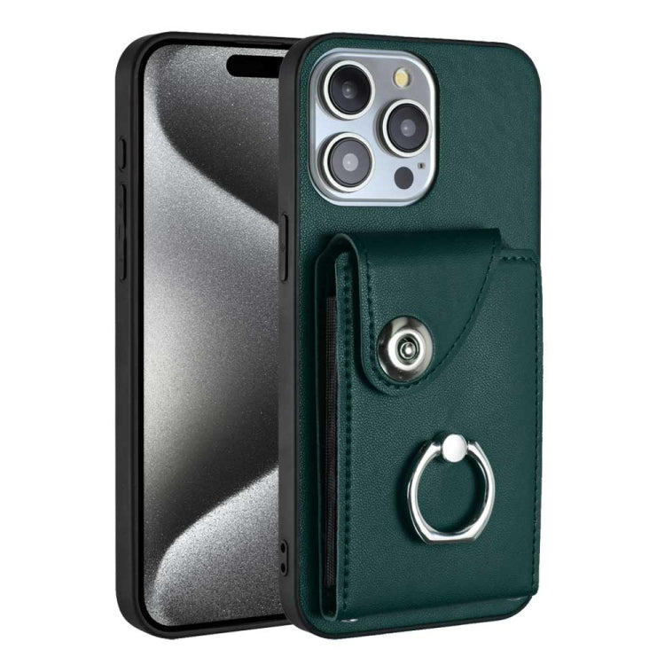 Organ Card Bag Ring Holder Phone Case, For iPhone 16 Pro Max, For iPhone 16 Pro, For iPhone 16 Plus, For iPhone 16, For iPhone 15 Pro Max