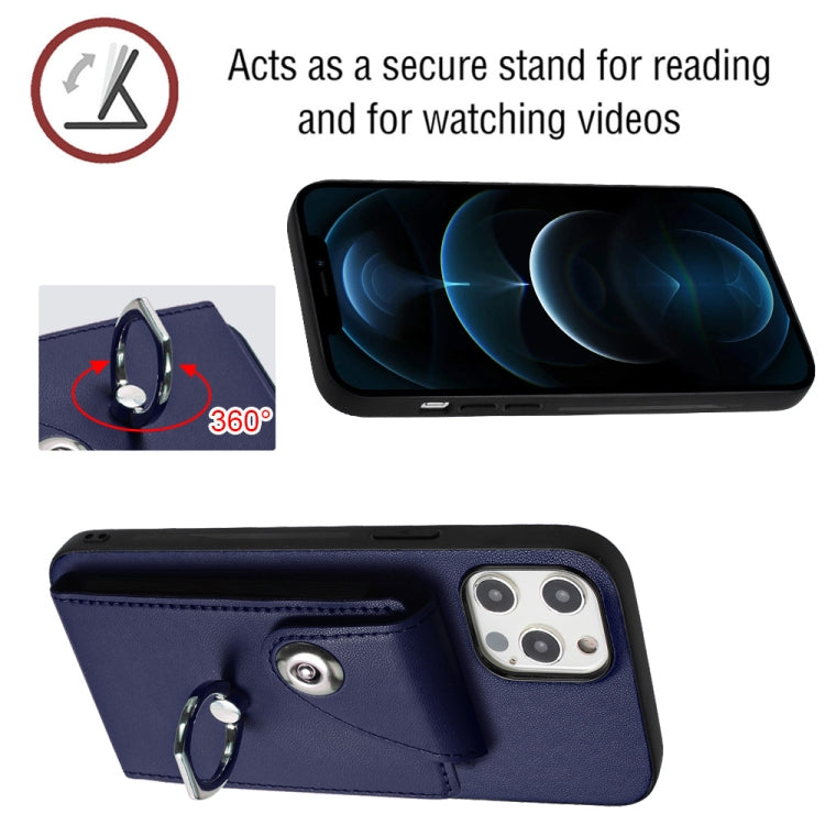 Organ Card Bag Ring Holder Phone Case, For iPhone 12 mini, For iPhone 11 Pro Max, For iPhone 11, For iPhone 11 Pro
