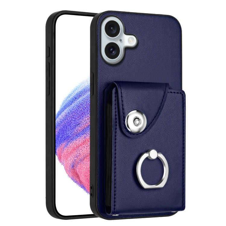 Organ Card Bag Ring Holder Phone Case, For iPhone 16 Pro Max, For iPhone 16 Pro, For iPhone 16 Plus, For iPhone 16, For iPhone 15 Pro Max