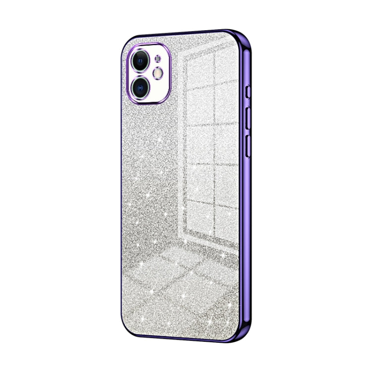 Gradient Glitter Powder Electroplated Phone Case, For iPhone 11, For iPhone 11 Pro, For iPhone X / XS, For iPhone XR