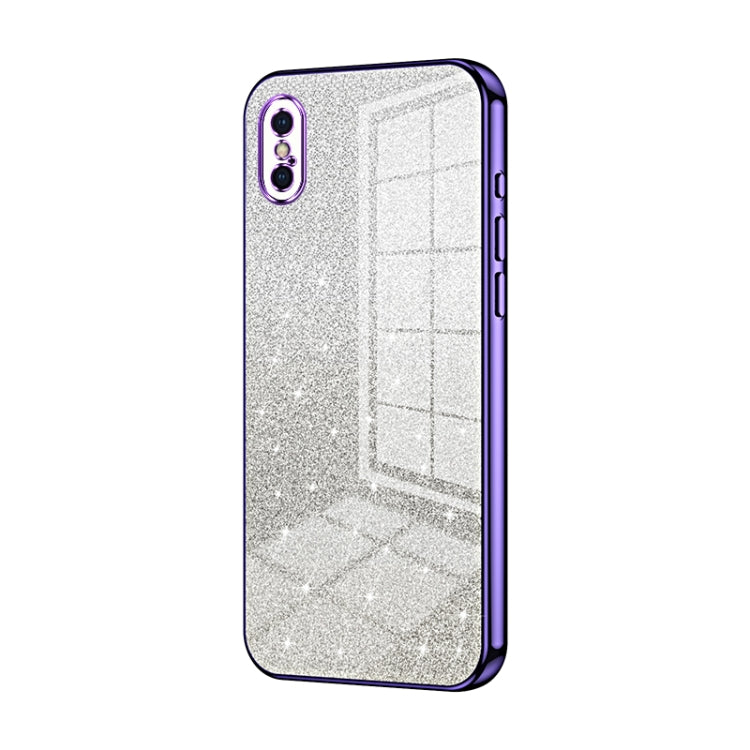 Gradient Glitter Powder Electroplated Phone Case, For iPhone 11 Pro, For iPhone X / XS, For iPhone XR