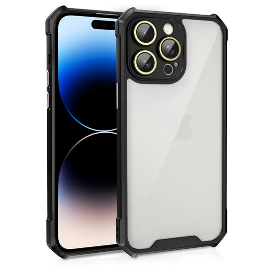 Shockproof Acrylic Phone Case with Lens Glass Film, For iPhone 14 Pro, For iPhone 14 Pro Max, For iPhone 13 Pro Max, For iPhone 13 Pro, For iPhone 13