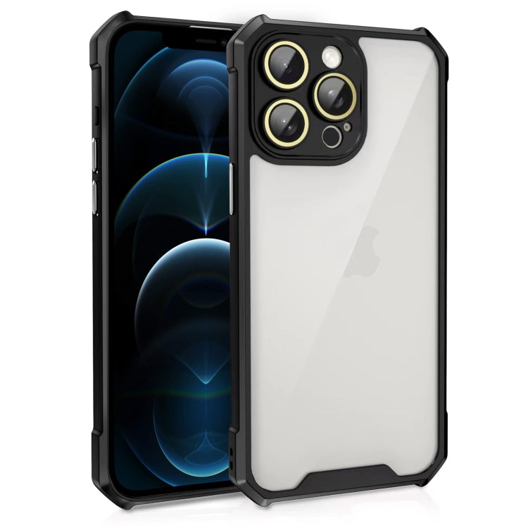 Shockproof Acrylic Phone Case with Lens Glass Film, For iPhone 12, For iPhone 12 Pro Max, For iPhone 12 Pro, For iPhone 11 Pro Max, For iPhone 11