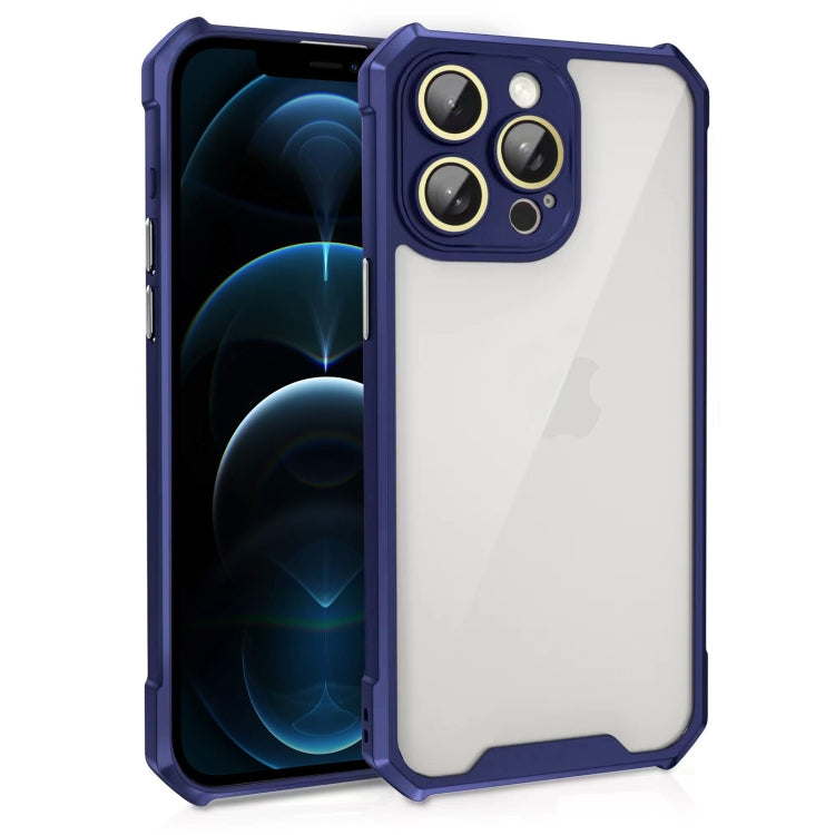 Shockproof Acrylic Phone Case with Lens Glass Film, For iPhone 12, For iPhone 12 Pro Max, For iPhone 12 Pro, For iPhone 11 Pro Max, For iPhone 11