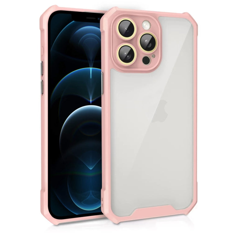 Shockproof Acrylic Phone Case with Lens Glass Film, For iPhone 12, For iPhone 12 Pro Max, For iPhone 12 Pro, For iPhone 11 Pro Max, For iPhone 11