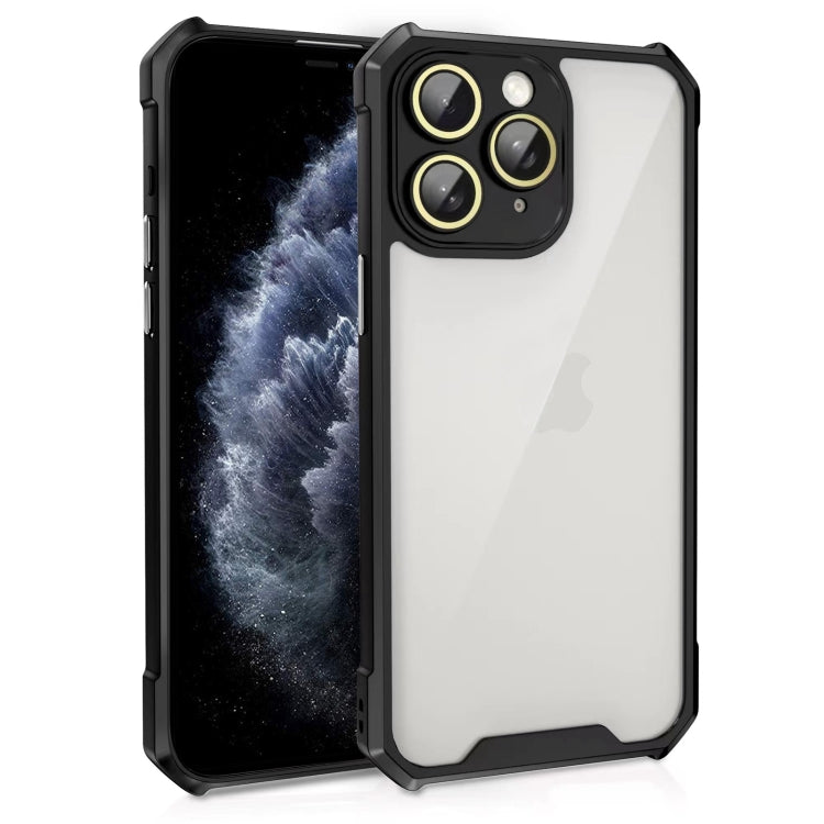 Shockproof Acrylic Phone Case with Lens Glass Film, For iPhone 12, For iPhone 12 Pro Max, For iPhone 12 Pro, For iPhone 11 Pro Max, For iPhone 11