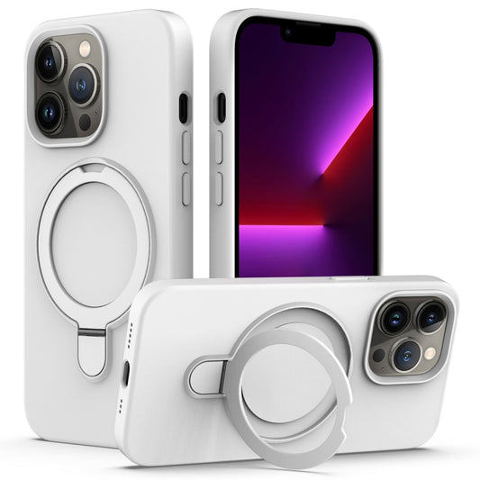 Liquid Silicone MagSafe Magnetic Phone Case with Ring Holder