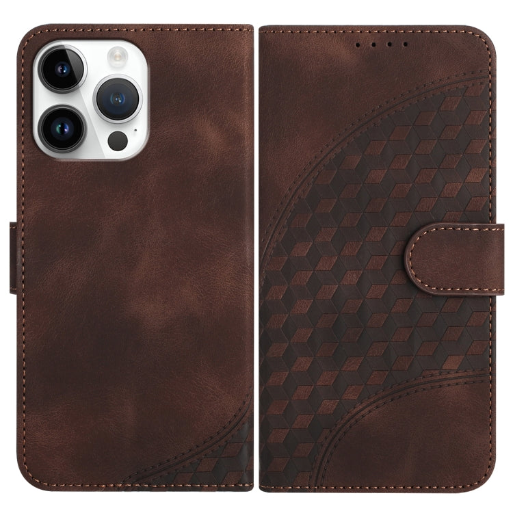 YX0060 Elephant Head Embossed Phone Leather Case with Lanyard