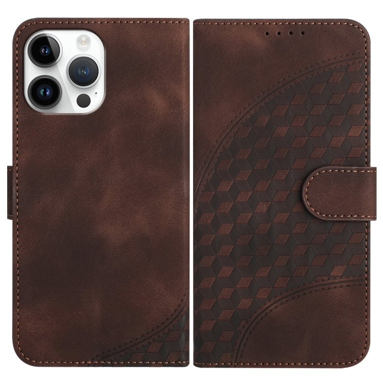 YX0060 Elephant Head Embossed Phone Leather Case with Lanyard