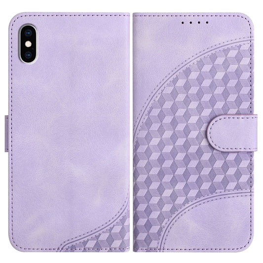 YX0060 Elephant Head Embossed Phone Leather Case with Lanyard