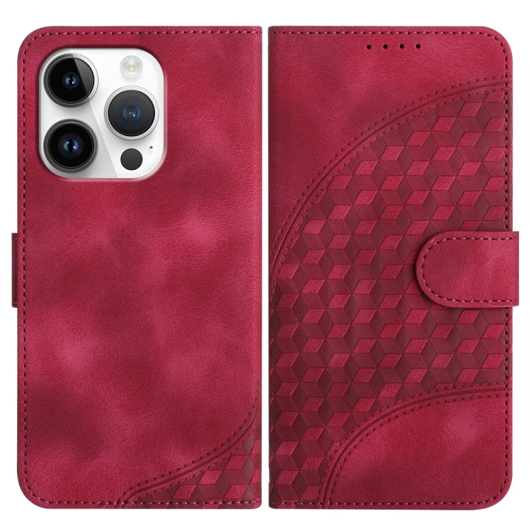 YX0060 Elephant Head Embossed Phone Leather Case with Lanyard
